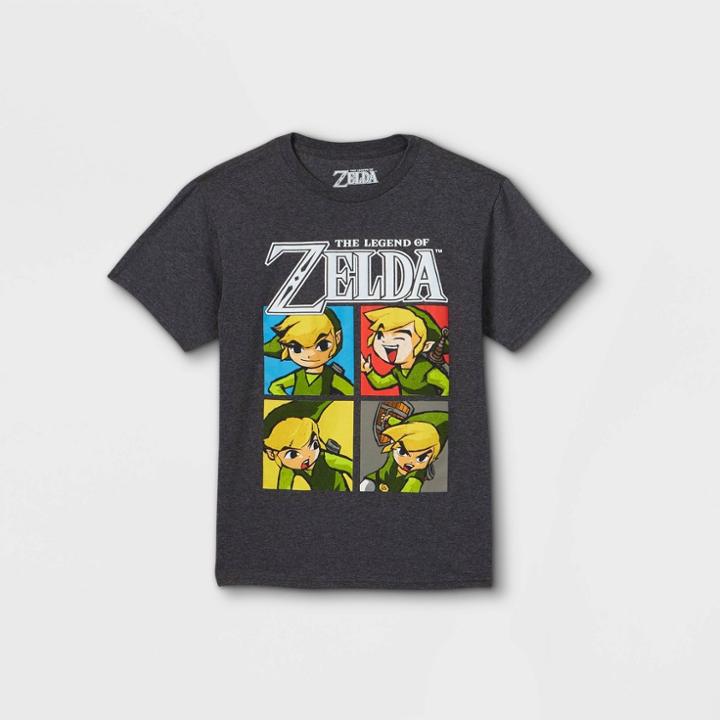Boys' Zelda Short Sleeve Graphic T-shirt - Black