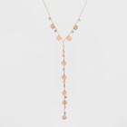 Rivershell Disc Long Necklace - A New Day Rose Gold