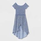 Girls' Smocked Walk-through - Art Class Blue Floral
