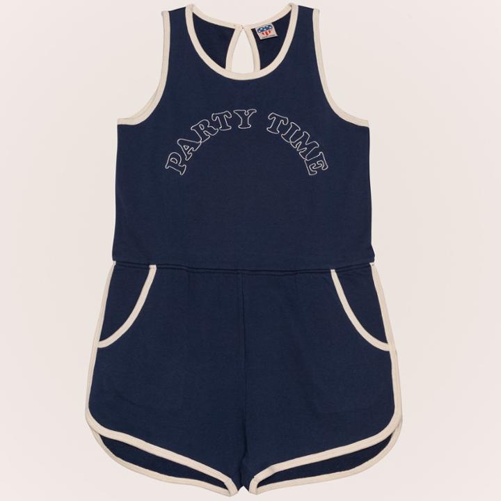 Junk Food Women's Plus Size Party Time Romper - Navy