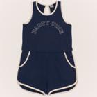 Junk Food Women's Plus Size Party Time Romper - Navy