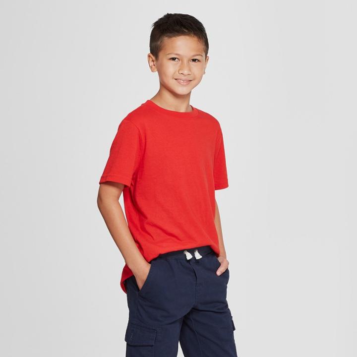 Petiteboys' Short Sleeve T-shirt - Cat & Jack Red M, Boy's,