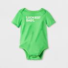 Baby Short Sleeve Luckiest Baby St. Patrick's Day Bodysuit - Cat & Jack Green Newborn