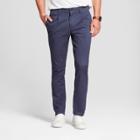 Men's Printed Slim Fit Rolled Chino Pants - Goodfellow & Co Navy