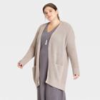 Women's Plus Size Cardigan - Universal Thread Light Taupe 1x,