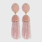 Sugarfix By Baublebar Polished Beaded Tassel Earrings - Rose Pink