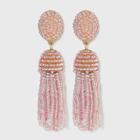 Sugarfix By Baublebar Polished Beaded Tassel Earrings - Rose Pink