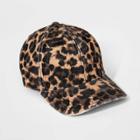 Girls' Leopard Print Baseball Hat - Art Class Brown/black