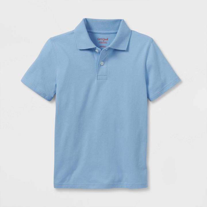 Boys' Short Sleeve Jersey Uniform Polo Shirt - Cat & Jack
