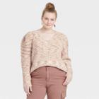 Women's Plus Size V-neck Pullover Sweater - Universal Thread Blush Pink