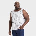 Men's Big & Tall Printed Relaxed Fit Scoop Neck Tank Top - Goodfellow & Co Gray/tree