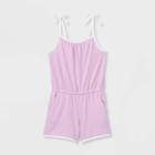 Girls' Sleeveless Printed Knit Romper - Cat & Jack