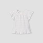 Toddler Girls' Eyelet Short Sleeve Blouse - Cat & Jack White