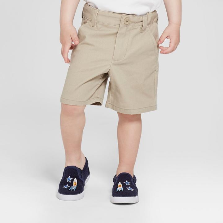 Toddler Boys' Uniform Chino Shorts - Cat & Jack Khaki (green)