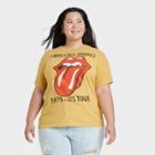 Women's The Rolling Stones Plus Size Logo Short Sleeve Graphic T-shirt - Mustard
