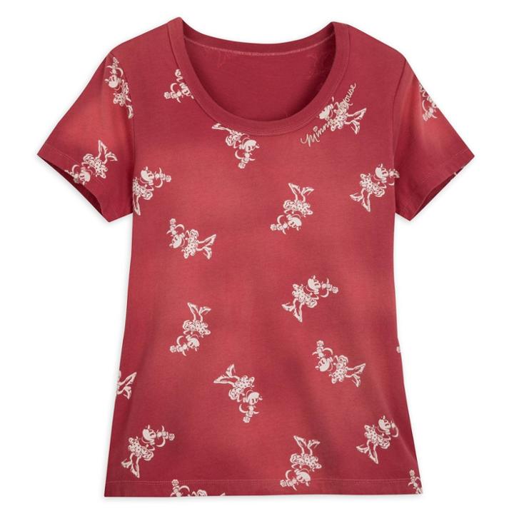 Women's Disney Minnie Mouse Short Sleeve T-shirt - Red Xs - Disney