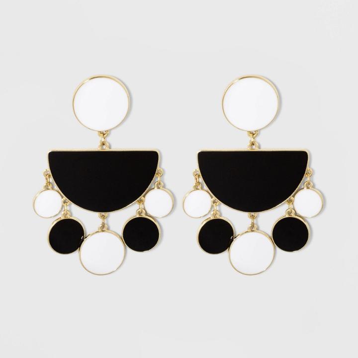 Sugarfix By Baublebar Enamel Drop Earrings - Black/white, Girl's