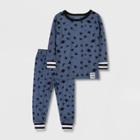 Lamaze Toddler Girls' 2pc Long Sleeve Organic Cotton Snug Fit Pajama Set - Navy