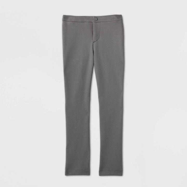Girls' Stretch Uniform Ponte Pants - Cat & Jack Gray
