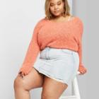 Women's Plus Size High-rise Denim Mini Skirt - Wild Fable Light Wash 18w, Women's, Blue