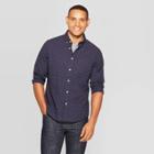 Men's Standard Fit Long Sleeve Northrop Poplin Button-down Shirt - Goodfellow & Co Night Sky S, Men's, Size: Small, Black Blue