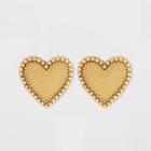 Sugarfix By Baublebar Beaded Heart Stud Earrings - Gold