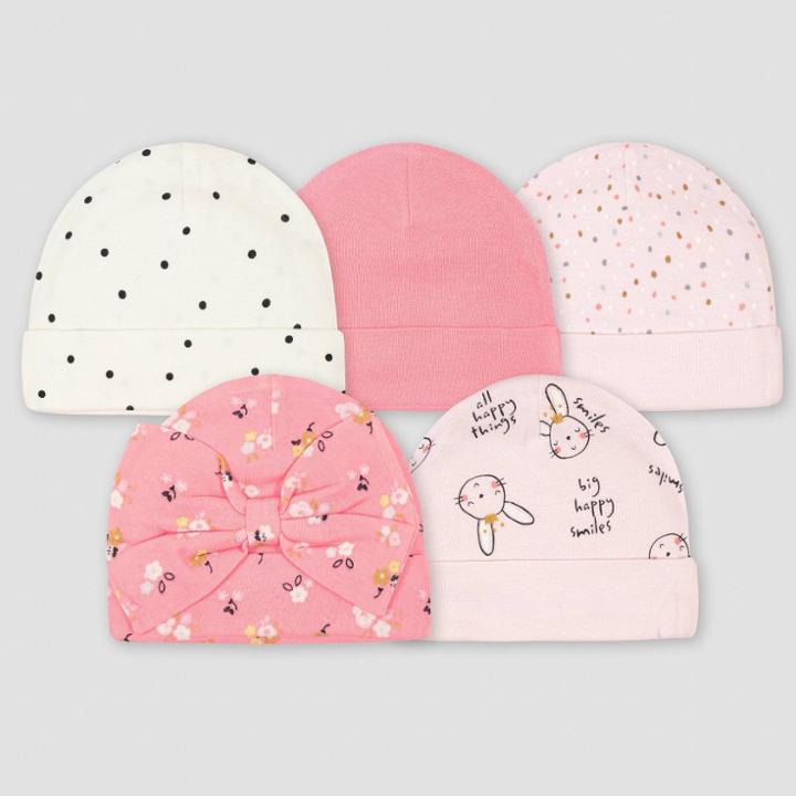 Gerber Baby 5pk Ballerina Caps - Pink