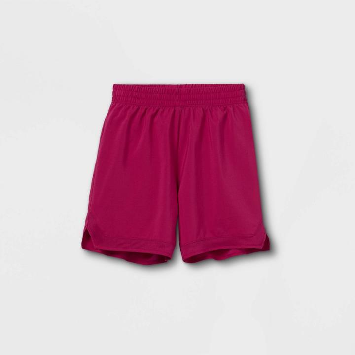 Girls' Sports Shorts - All In Motion Cranberry