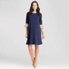 Maternity Bell Sleeve Swing Dress - Expected By Lilac - Navy S, Infant Girl's, Blue Gray