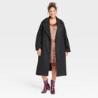 Women's Plus Size Overcoat - A New Day Black