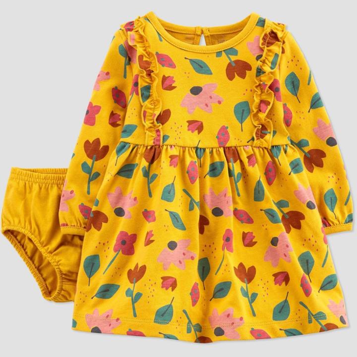 Baby Girls' Floral Dress - Just One You Made By Carter's Yellow Newborn