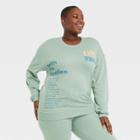 Women's With The Beatles Plus Size Graphic Sweatshirt - Green