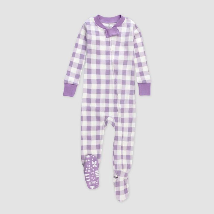 Honest Baby Girls' Painted Buffalo Pajama Set - Purple