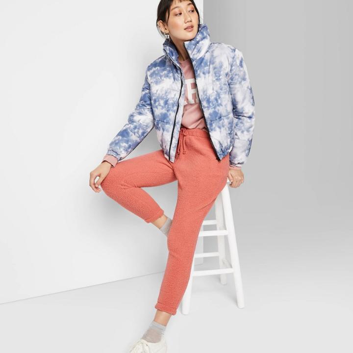 Women's High-rise Sherpa Sweatpants - Wild Fable Coral Xs, Women's, Pink