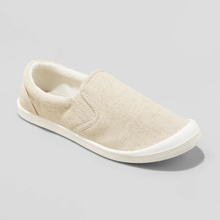Women's Mad Love Kasandra Slip-on Canvas Apparel Sneakers - Beige