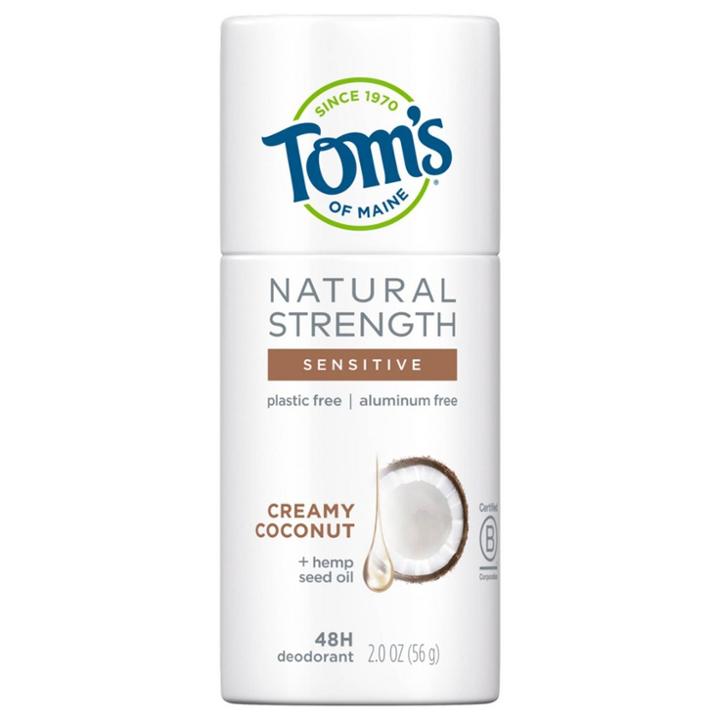 Tom's Of Maine Men's Plastic-free Natural Strength Sensitive Deodorant Creamy Coconut