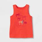 Toddler Girls' Rainbow Zebra Knit Graphic Tank Top - Cat & Jack Orange