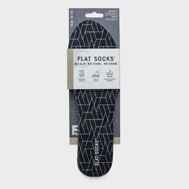 Flat Socks Terry No Show Cushioned