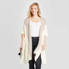 Women's Size Striped Kimono - Universal Thread Cream One Size, Women's, Beige Beige