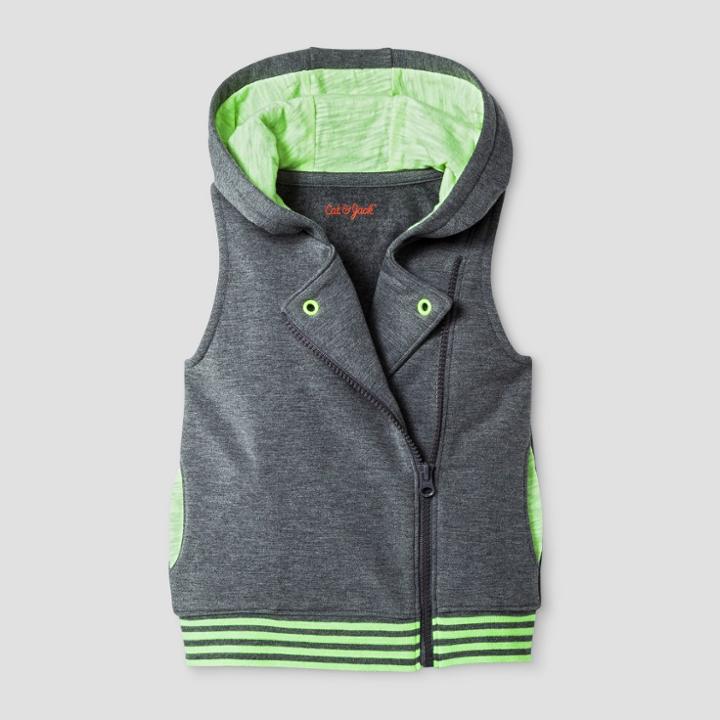 Toddler Girls' Sleeveless Activewear Vest - Cat & Jack Heather Gray