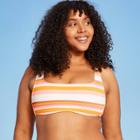 Juniors' Ribbed Bralette Bikini Top - Xhilaration Multi Stripe Shine