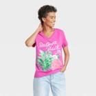 No Brand Black History Month Women's Radiant Short Sleeve V-neck T-shirt - Pink
