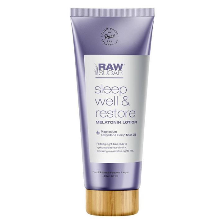 Raw Sugar Melatonin Wellness Lotion Sleep Well And Restore