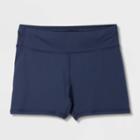 Girls' Fitted Tumble Shorts 3.25 - All In Motion Navy Blue