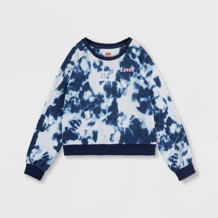 Levi's Girls' Tie-dye Sweatshirt - Navy