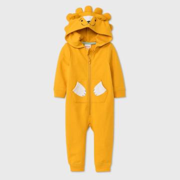 Baby Boys' Lion Long Sleeve Romper - Cat & Jack Gold Newborn