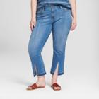 Women's Plus Size Split Hem Kick Boot Crop Jeans - Universal Thread Medium Wash