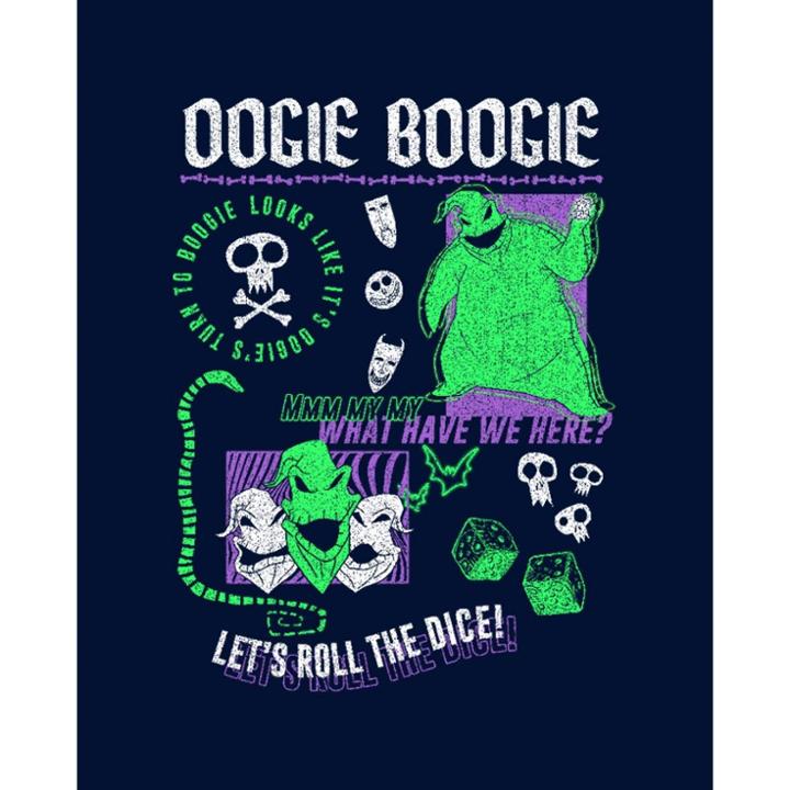 Boys' Disney The Nightmare Before Christmas Oogie Boogie Long Sleeve Graphic T-shirt - Navy Blue