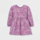 Toddler Girls' Disney Princess Long Sleeve Fleece Dress - Pink