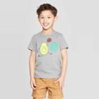 Toddler Boys' Jersey Avocado T-shirt - Cat & Jack Charcoal 4t, Boy's, Gray
